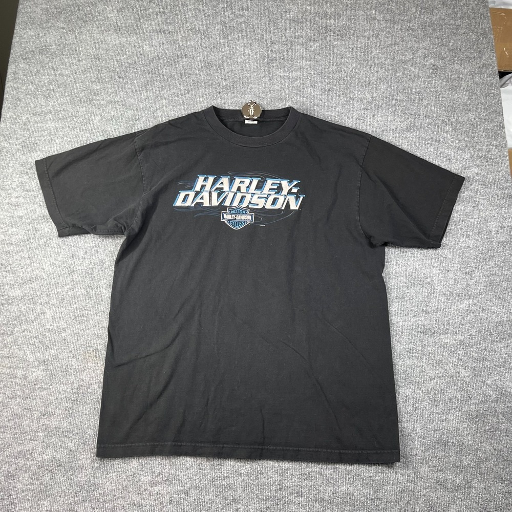 Harley Davidson T Shirt Men 2XL Black Cotton Barnett El Paso Classic Motorcycles
